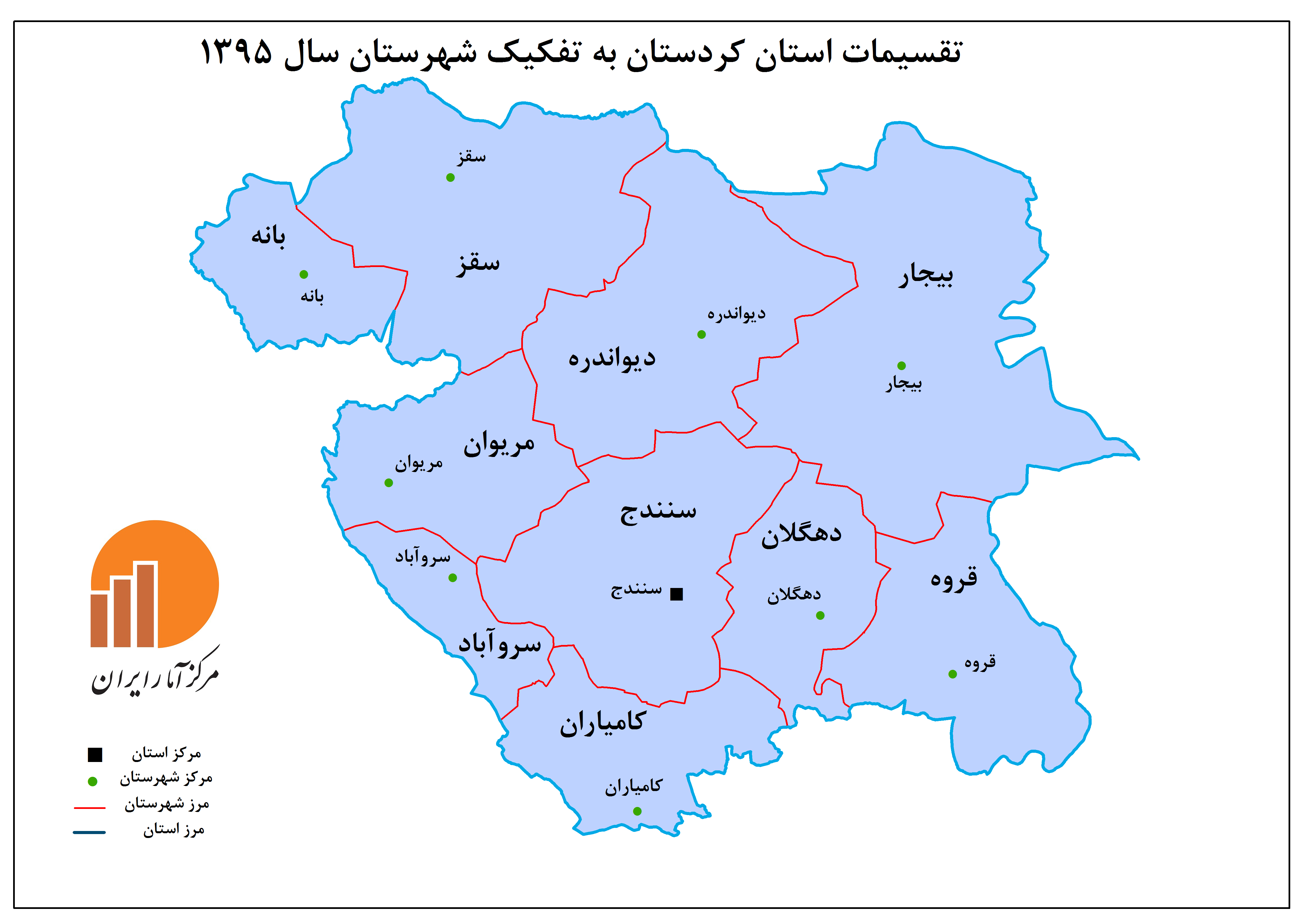 نقشه استان