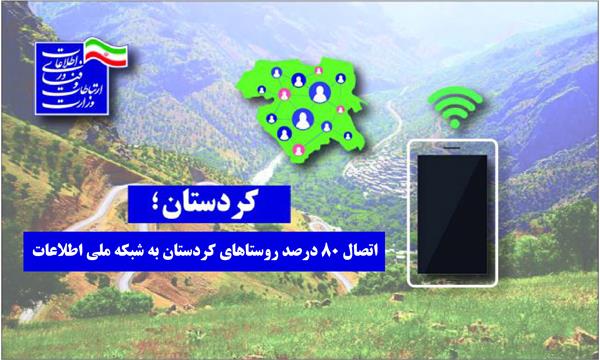 80 درصد روستاهای کردستان به شبکه ملی اطلاعات متصل هستند