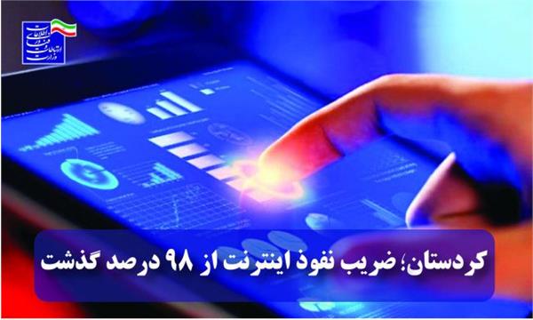 ضریب نفوذ اینترنت در کردستان از 98% گذشت